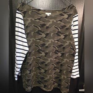 Gap Long Sleeve Camo Top
